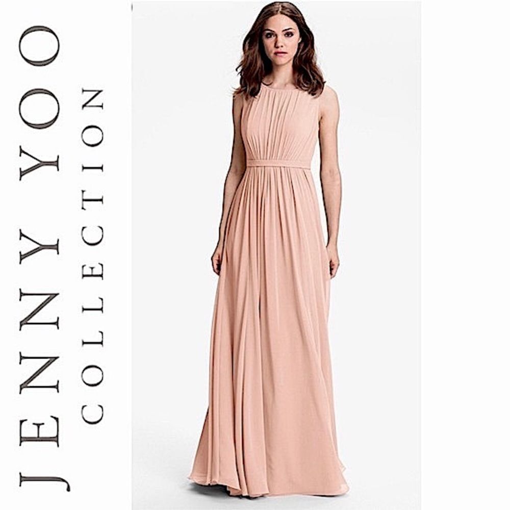 JENNY YOO BRIDESMAID MAXI DRESS VIVIENNE LONG CHIFFON GOWN Wedding Prom 4